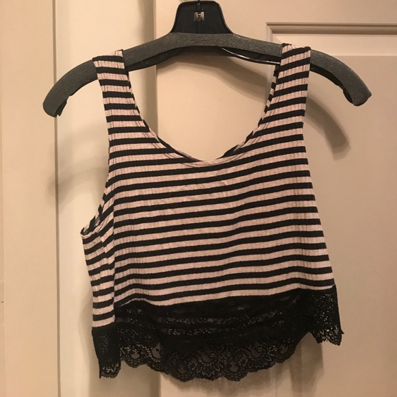 Free People Tops - Free People Crop Stripe Tank Top